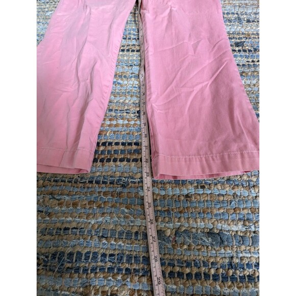 Tommy Hilfiger Cropped Powder Pink Pants Flat Front 10 Mid Rise Pockets - Picture 3 of 7